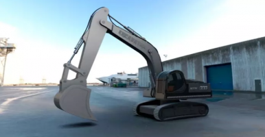 p3d课堂：lumiscaphe patchwork 3d对工程挖掘机模型进行渲染