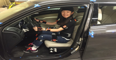 使用xsens捕捉上下车辆时的运动轨迹，改善汽车座椅设计